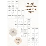 Mindpad Suya Dayanıklı 48 Adet Baharatlık ve Kavanoz Etiketi - Sticker