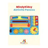 MindyKidsy Montessori Aktivite ve Öğrenme Panosu Eğitici 30x20 Geliştirici Ahşap Oyuncak Tahtası