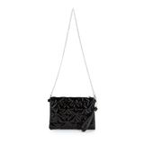 minebag Yıldız Dikişli Clutch Star Kadın Çanta Siyah Rugan