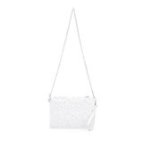 minebag Yıldız Dikişli Clutch Star Suni Deri Kadın Çanta Beyaz