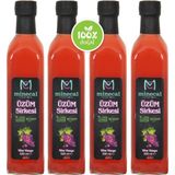 Minecal Üzüm Sirkesi 4x500 ml – Katkısız Doğal | Şekersiz | Koruyucu İçermez - 2 lt