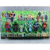 Minecraft 12 Parça Spiderman Kaptan Amerika Paw Patrol 12 Parça Oyuncak - Renkli