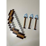 Minecraft 3 Adet 15 cm Ok (Arrow) +1 Adet 30 cm Yay Seti - Standart
