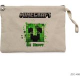 Minecraft Be Happy Krem Clutch Astarlı Cüzdan / El Çantası - 25x18cm
