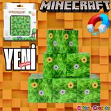 Minecraft Çiçekli Çim Desenli Blok Manyetik Lego Minecraft Manyetik Lego Minecraft Lego Megnetic Blocks
