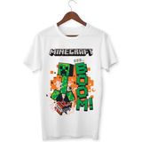 Mınecraft Çocuk Yetişkin Beyaz T-Shirt Unisex Çocuk Tişört - 001-Beyaz - 4 Yaş