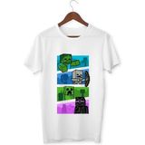 Mınecraft Çocuk Yetişkin Beyaz T-Shirt Unisex Çocuk Tişört - 001-Beyaz - 6 Yaş
