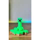 Minecraft Creeper Çim Ada Hediyelik Figür - Yeşil