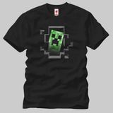 Minecraft Creeper Inside Erkek Tişört - XXL - Siyah