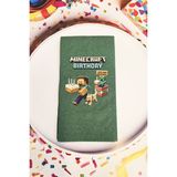Minecraft Doğum Günü Peçetesi Yeşil 12LI Paket