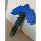 Minecraft Elmas Kazma Figür Oyuncak 24 cm - Mavi - Siyah