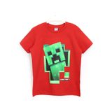 MINECRAFT Erkek Çocuk Kırmızı Baskılı T-shirt