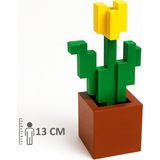 Minecraft Lale Sarı Saksı Tulip Çiçek Dekoratif Figür