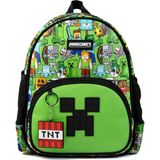 Minecraft Lisanslı Erkek Çocuk Anaokulu Çantası - Minecraft Yazılı - 26601 - Yeşil - Siyah
