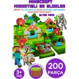Minecraft Manyetik Küpler - 200 Parça Zeka Geliştirici Blok Oyuncak 3+ Yaş Eğitici Oyuncak Seti - yok