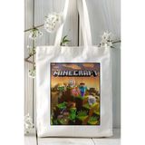Minecraft Oyun Baskılı Omuz Çanta Kişiye Özel Model 7