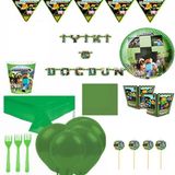 Minecraft Parti malzemeleri Doğum Günü Süsleri Full Set 8 Kişilik -