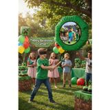 Minecraft Pinyata 42 cm Sopalı Doğum Günü Parti Oyunu Şeker Doldurulabilir Set