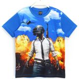 Minecraft PUBG MOBILE 3D Dijital Baskılı Erkek Çocuk Kısa Kollu Yazlık Tişört Mavi 001-0001727 - 6 - 7 Yaş