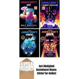 Minecraft Roman Serisi 4 Kitap Set / Dağ - Cennet Testleri - Enkaz - Kaza + Okuma Sticker'ları