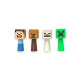 Minecraft Sprunki Figür 4 adet 7 cm Steve, Köylü, İskelet, Creeper