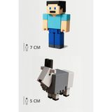 Minecraft Steve ve Keçi Figür Seti