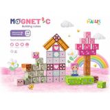 Minecraft Tarzı Kız Manyetik Mıknatıslı Yapı Blok Küp Blokları 59 Parça Stem Zeka Geliştici Çocuklar Için Eğitici Oyuncak Hediyelik