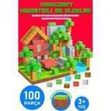 Minecraft Tarzı Manyetik Küpler - 100 Parça Zeka Geliştirici Blok Oyuncak 3+Yaş Eğitici Oyuncak Seti Manyetik Küpler Eğitici Yapı Oyuncak Seti