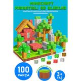 Minecraft Tarzı Manyetik Küpler - 100 Parça Zeka Geliştirici Blok Oyuncak 3+Yaş Eğitici Oyuncak Seti Minecraft Bloklar 100 Parça Eğlencel - Çok Renkli