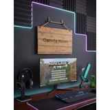 Minecraft Temalı Gaming Room Oyuncu Odası Tabelası Hasır İpli Ahşap Görünümlü Duvar Dekoru