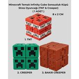 Minecraft Temalı Infinity Cube ( Sonsuzluk Küpü ) 1 Adet - Stres Oyuncağı - Renkli
