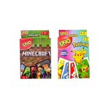 Minecraft Uno Ve Pokemon Uno Oyun Kartları 2'Li Set