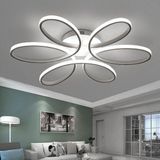 Minel Dekor LED Lıghtıng Minel Dekor Papatya Model LED 50CM, Tavan Lambası, Modern Aydınlatma, Dekoratif Şık Avize - Gri