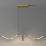 Minel Dekor LED Lıghtıng Minel Dekor Yay Model LED 80CM, Masa Üstü Sarkıt, Modern Aydınlatma, Dekoratiff - Gold