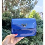 Minel Fashion Çapraz Askılı Mavi Mini Kutu El ve Omuz Çantası - --Mavi