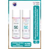 Minela Care 2'li Yüz Koruma Seti: Organik SPF 50 Mineral Yaşlanma Karşıtı Yüz Kremi ve Renkli Tinted Güneş Kremi