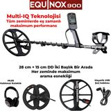 Minelab Equınox 900 Izmit Dedektör Profesyonel Metal Altın Define Arama Dedektörü Su Geçirmez Multiıq - Uzunluk: 144 cm açık / 61 cm kapalı