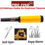 Minelab Pro-Fınd 15 Izmit Dedektör Pointer Su Geçirmez El Dedektörü - 25 cm