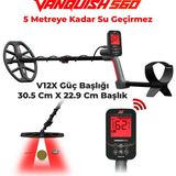 Minelab Vanquısh 560 Metal Altın Define Arama Dedektörü Multi-Iq Su Geçirmez - Siyah
