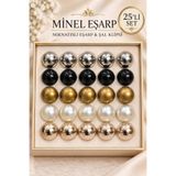 minelesarp Minel Eşarp Kuvvetli Eşarp ve Şal Mıknatısı 1 Çift 2 Parça Renk ve Model Seçenekli