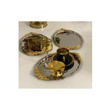 Mineli-Aşk 20*25 CM ÇELİK OVAL MODEL 3 ADET KALIN KULPLU SUNUM TEPSİSİ
