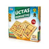 minelox 3 Taş 9 Taş Kutu Oyunu
