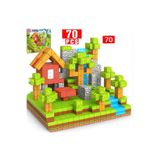 minelox T004 Garden 3D 70 Adet Mine Craft Manyetik Küp Yapı Blokları Oyuncak Seti