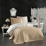 Minelya Home 5 Parça Lastikli Çarşaflı, 3D Kelebek Desenli Çocuk Odası Pamuklu Tek Kişilik Nevresim Takımı - 160 x 220 cm - Bej