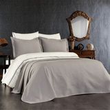 Minelya Home 7 Parça Pamuklu Pike Yatak Örtülü Bahar Koleksiyonu Mimoza Nevresim Takımı - 200 x 220 cm - Gri