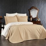 Minelya Home 7 Parça Pamuklu Pike Yatak Örtülü Bahar Koleksiyonu Mimoza Nevresim Takımı - 200 x 220 cm - Vizon