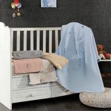 Minelya Home . Pamuk 3D Kelebek Desenli Bebek Pike Örtüsü - Mavi - 0 - 3 Yaş