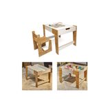 Minera 0-6 Yaş Anka Ahşap Montessori Aktivite Oyun Ve Çalışma Masa Sandalye Seti(1 Masa+1 Sandalye)