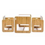 Minera 2-4 Yaş Kumru Model Ahşap Montessori Aktivite Oyun Çalışma Masa Ve Sandalye Seti (1 Masa + 2 Sandalye)