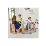 Minera 2-4 Yaş Turna Ahşap Montessori Aktivite Oyun Çalışma Masa Ve Sandalye Seti(1 Masa+2 Sandalye)